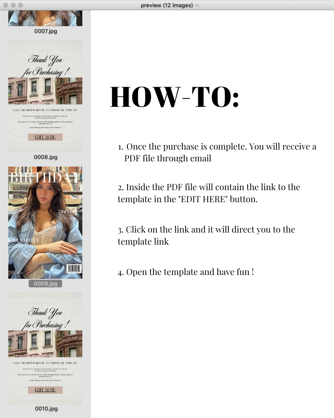 Birthday Magazine Template